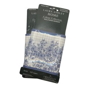 Laura Ashley HOME Colour Collection Wallpaper Border 5 Yards TWO New In Package